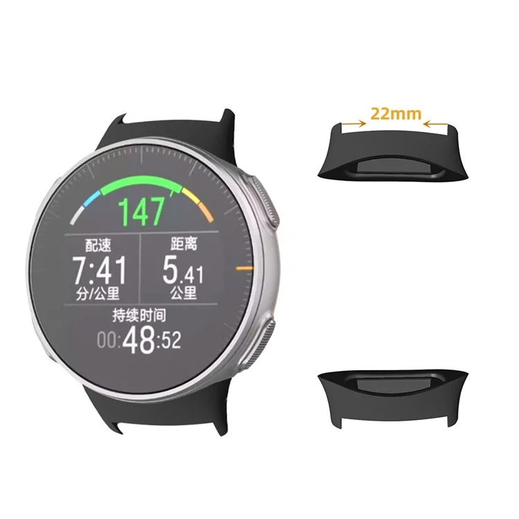 1 Pair Watchband Connector for Polar Vantage V 22mm Watch Strap Metal Adapter