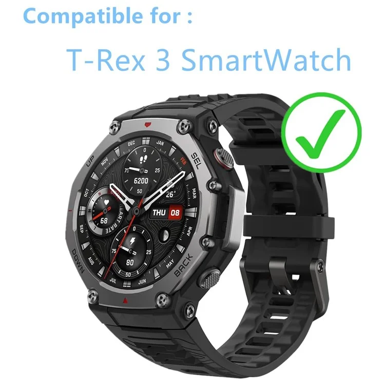 3 unidades de protector de pantalla de vidrio templado HD transparente para Huami Amazfit T-Rex 3