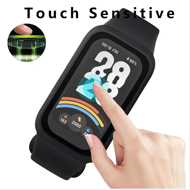 3Pcs Watch Film For Xiaomi Smart Band 9 Active / Redmi Band 3 , 3D PET Smartwatch Screen Protector