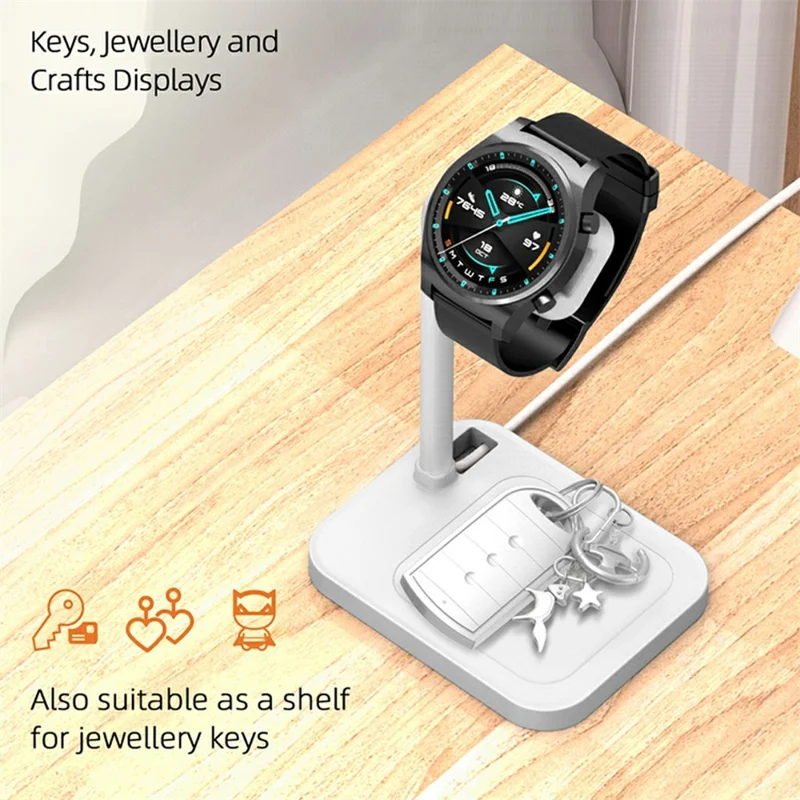 Основание для зарядки часов AODUKE AJZJ02S для зарядной док-станции Google / Huawei / Garmin / Samsung - Белый