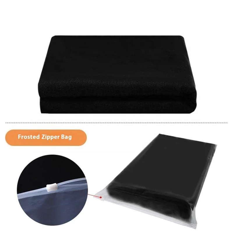 1 x 1.5m Photography Backdrop Polyester Studio Background Screen for Live Streaming / Photo Shooting - Black