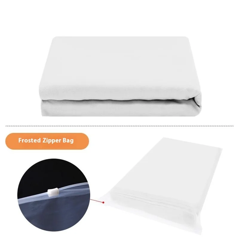 2 x 1.5m White Photography Backdrop Set with 4 Clips Polyester Background Screen for Studio / Live Streaming