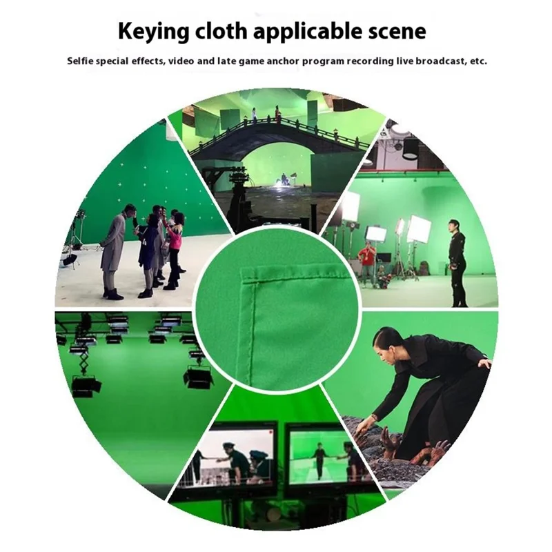 2 x 1.5m White Photography Backdrop Set with 4 Clips Polyester Background Screen for Studio / Live Streaming