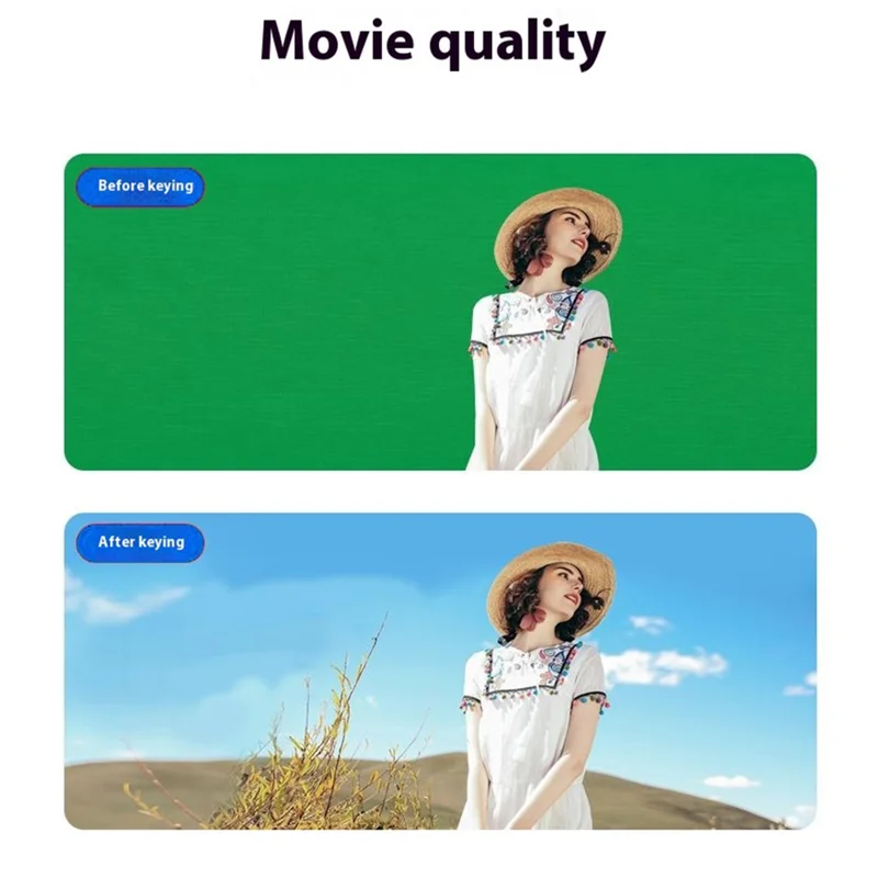 Photography Backdrop 3 x 4m Polyester Studio Background Screen for Live Streaming  /  Photo Shooting - White