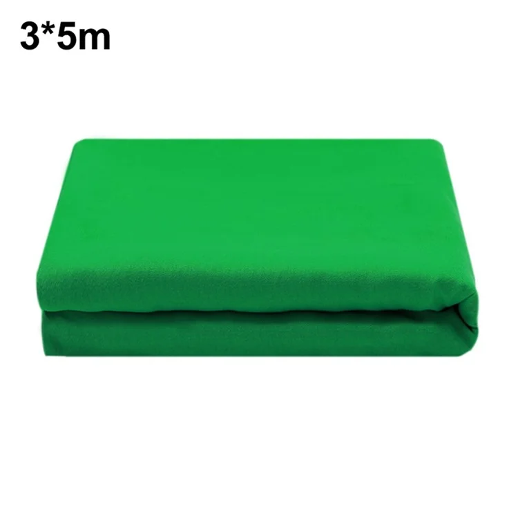Photography Backdrop 3 x 5m 120g / m2 Polyester Cloth Studio Background Screen for Live Streaming  /  Photo Shooting - Green