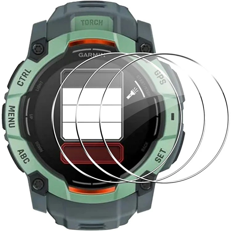 3Pcs Pour Garmin Instinct 3 Solar 45mm Protection d'écran en Verre Trempé HD Transparent pour Montre