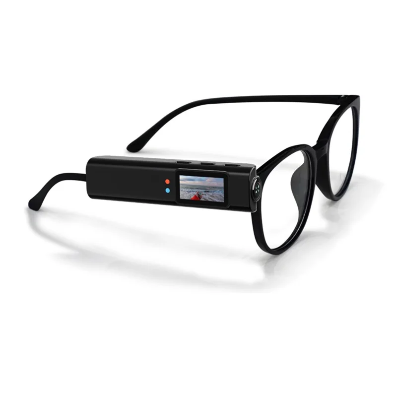 S110 First-Person View Glasses Camera IPS Display WIFI APP Control 2.7K Ultra HD Video Recorder - Black