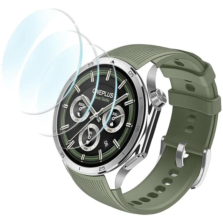 3x Displayschutzfolie für OnePlus Watch 3 - Gehärtetes Glas, Kristallklar