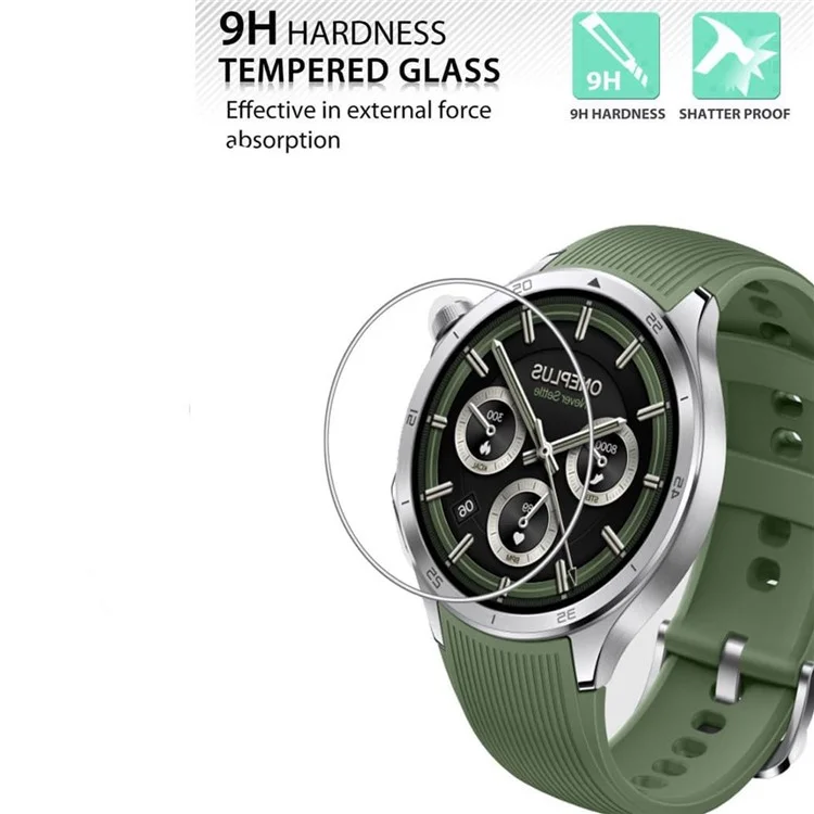 3x Displayschutzfolie für OnePlus Watch 3 - Gehärtetes Glas, Kristallklar