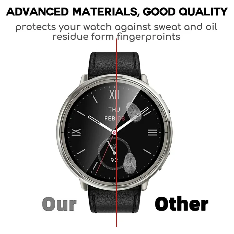 3 Stück Displayschutzfolie für Huami Amazfit Active 2 TPU Smartwatch - Kratzfest, HD Klar, Hydrogel Schutzfolie
