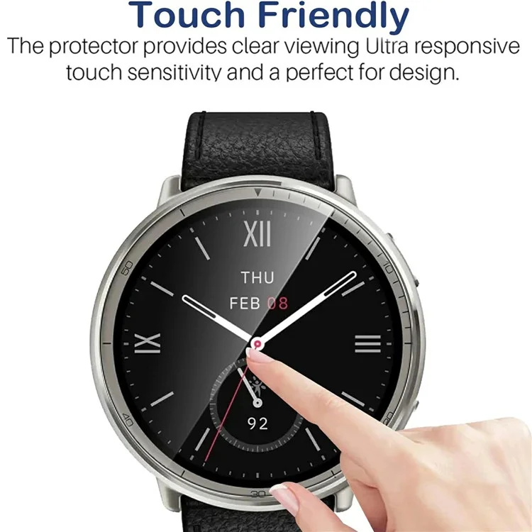 3 Stück Displayschutzfolie für Huami Amazfit Active 2 TPU Smartwatch - Kratzfest, HD Klar, Hydrogel Schutzfolie
