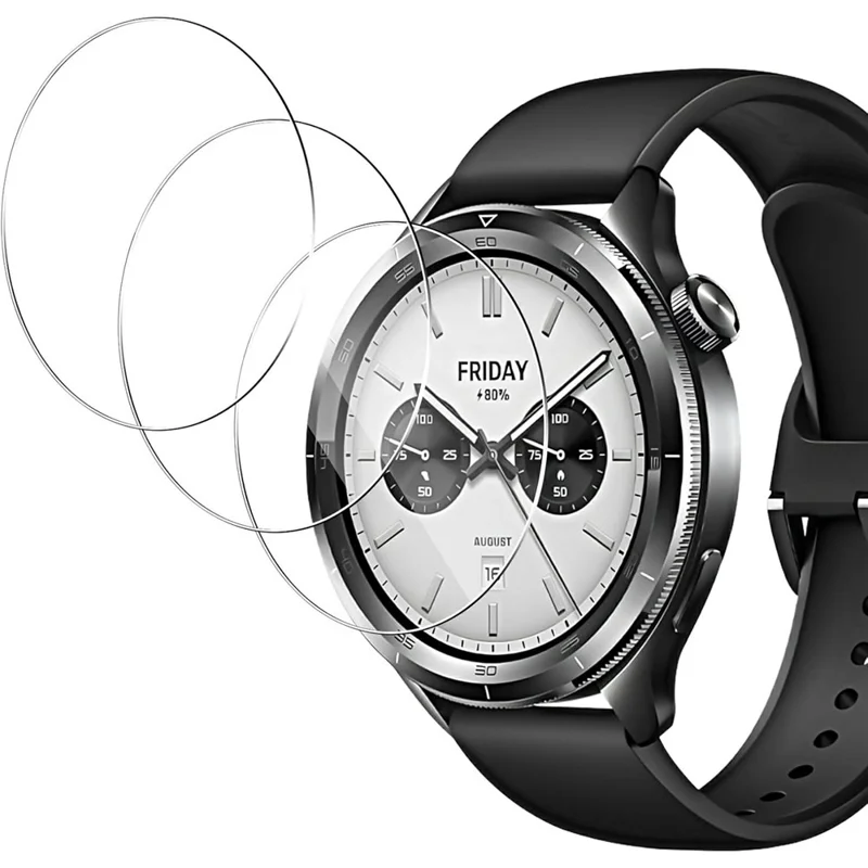 3 Peças de Película de Vidro Temperado para Xiaomi Watch S4 - Protetor de Tela HD Transparente