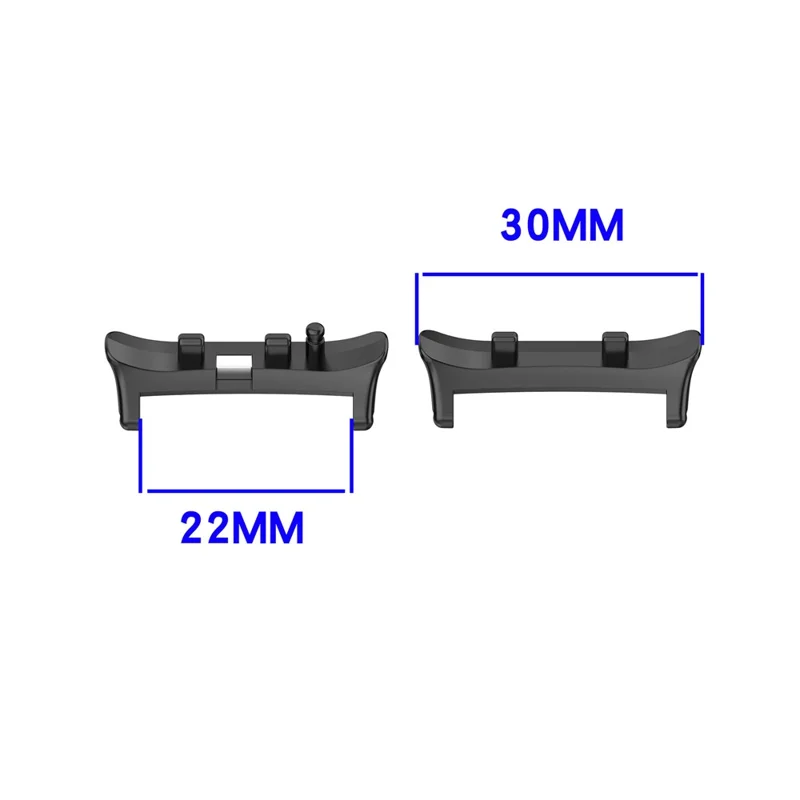 1 Pair for Huawei Watch D2 Watchband Connector Replacement Strap Metal Adapters - Black