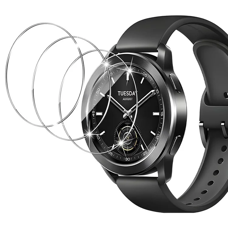 3 Peças de Película de Vidro Temperado para Xiaomi Watch S3 - Protetor de Tela HD Transparente