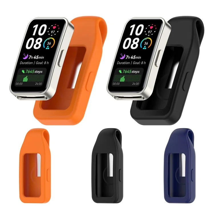 Funda de Repuesto de Clip de Hebilla para Huawei Band 10 / 9 / 8 Correa Inteligente de Silicona - Naranja