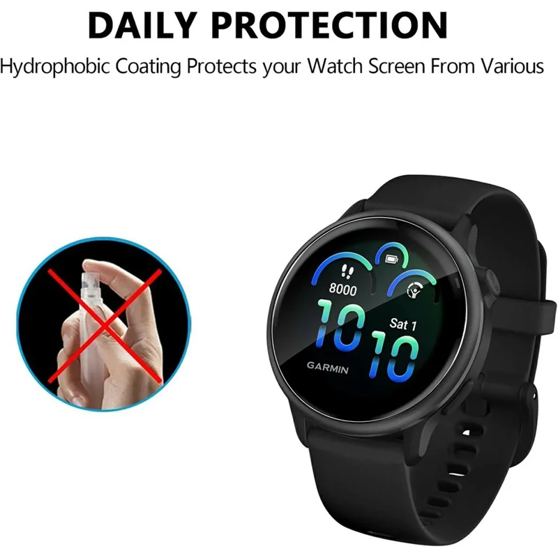 3 шт. Защитная пленка для экрана Garmin Vivoactive 6 из ТПУ, противоцарапная, прозрачная, гидрогелевая
