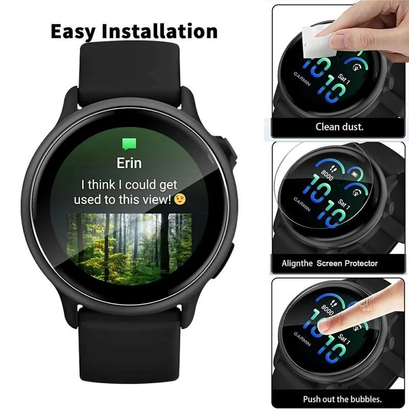 3 шт. Защитная пленка для экрана Garmin Vivoactive 6 из ТПУ, противоцарапная, прозрачная, гидрогелевая