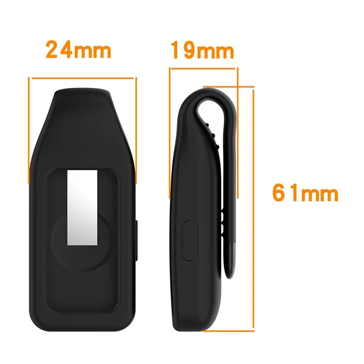 Pour Xiaomi Smart Band 10 / 9 / 8 Étui de Remplacement à Clip et Boucle, Housse en Silicone pour Montre Connectée avec Support de Rangement - Orange