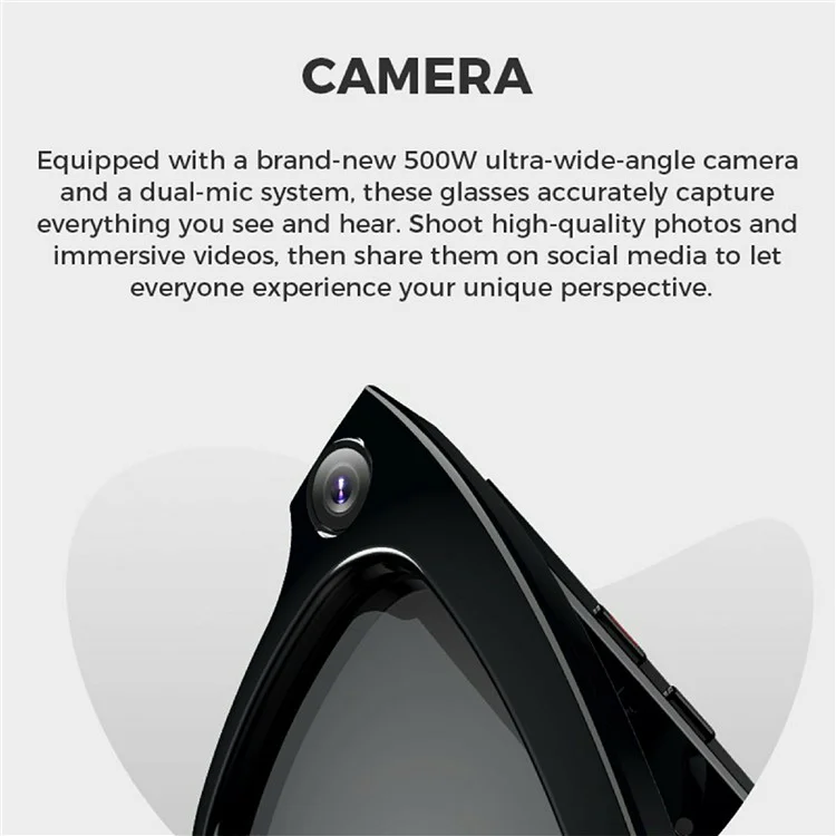 M01 Smart Bluetooth-Compatible Audio Sunglasses Call / Music Voice Assistant Real-Time Translation Glasses - M01-A