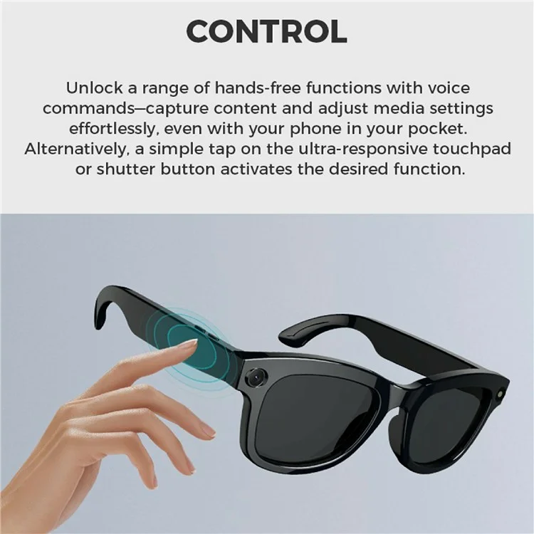 M01 Smart Bluetooth-Compatible Audio Sunglasses Call / Music Voice Assistant Real-Time Translation Glasses - M01-A