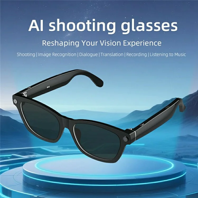 V03 Smart Glasses Wireless Real-Time Translation Glasses with AI Photography  /  Voice Calls  /  Music Playback - Sunglasses