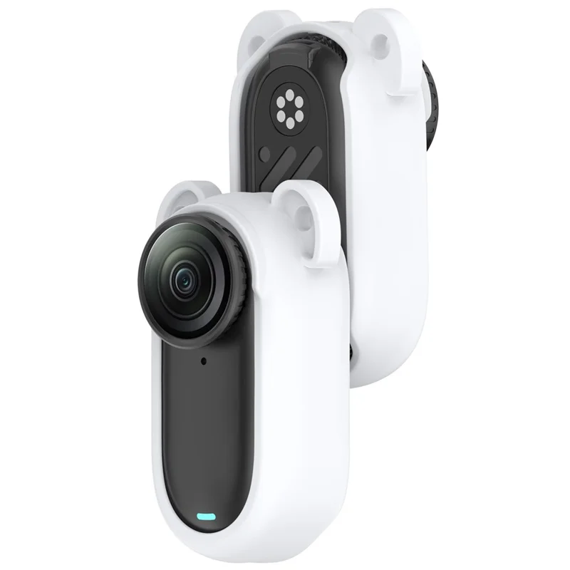For Insta360 GO 3 / GO 3S Silicone Protective Case Hollow Out Design Camera Cover - White