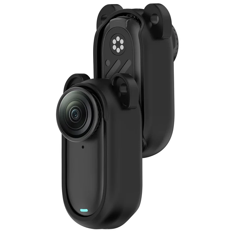For Insta360 GO 2 Silicone Protective Case Hollow Design Anti-drop Camera Cover - Black