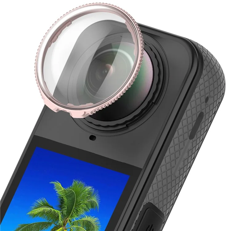 Für Insta360 X5 Hochdurchlässige Acryl-Kameraobjektivschutzabdeckung - Rosa