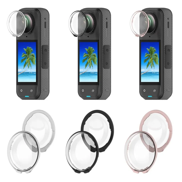 Für Insta360 X4 Objektivschutz Hochtransparente Acryl-Kameraobjektiv-Schutzabdeckung - Rosa