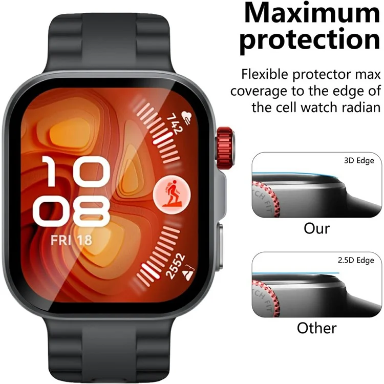 2x Für Huawei Watch Fit 4 Pro Displayschutzfolie Kratzfeste PET 3D Smartwatch Schutzfolie
