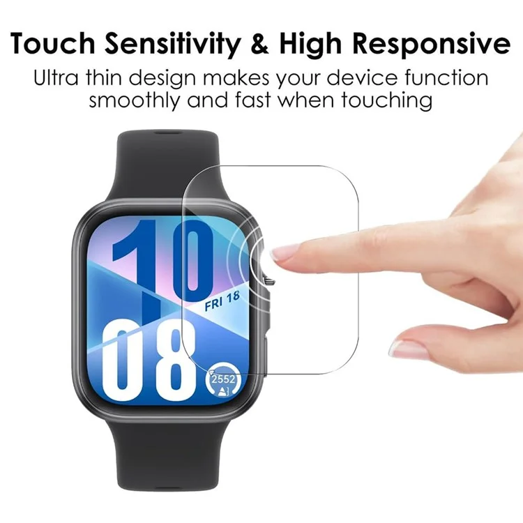 3 шт. Защитная пленка для Huawei Watch Fit 4 из ТПУ, защита экрана от царапин, прозрачная гидрогелевая пленка HD