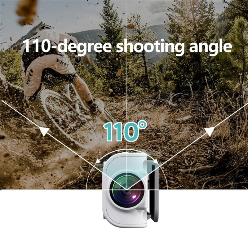 S110 Erste-Person-Perspektive Brille Kamera mit IPS Display, WiFi App-Steuerung, 2,7K Ultra HD Videorekorder mit 32 GB TF-Karte - Weiß