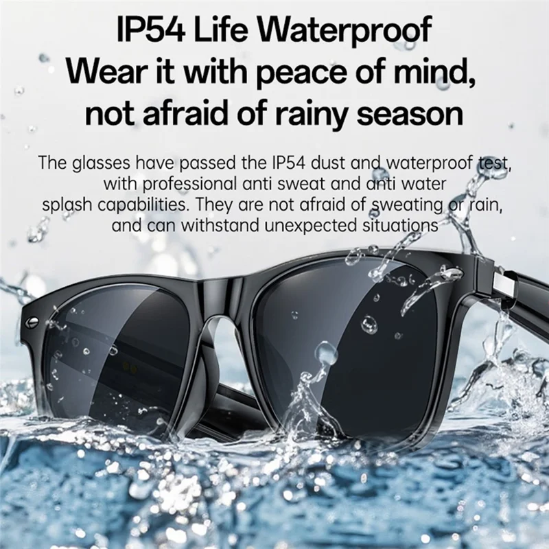 YESIDO IO35 Smart Music Sunglasses Bluetooth-Compatible Wireless IP54 Waterproof Hands-Free Calling Eyewear
