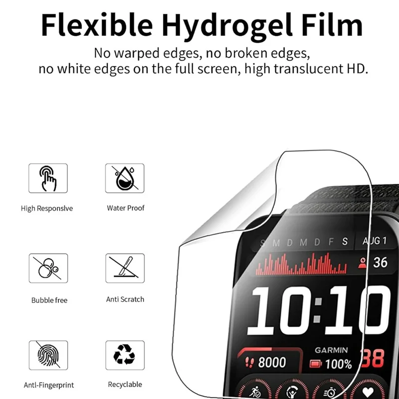 3 Stück Displayschutzfolie für Garmin Venu X1 - TPU Schutzfolie, Kratzfest, HD Klar, Hydrogel-Folie