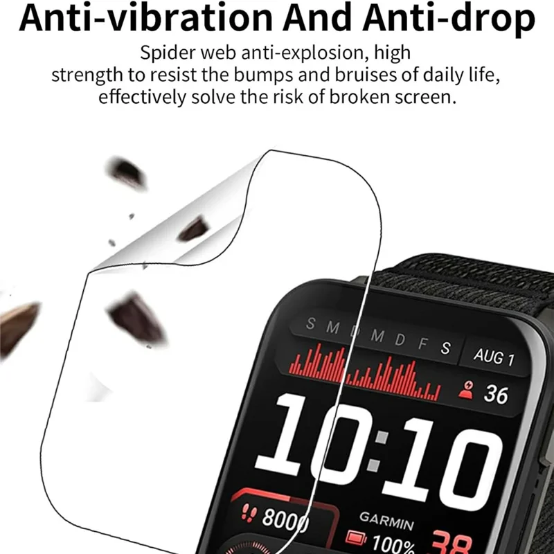 3 Stück Displayschutzfolie für Garmin Venu X1 - TPU Schutzfolie, Kratzfest, HD Klar, Hydrogel-Folie