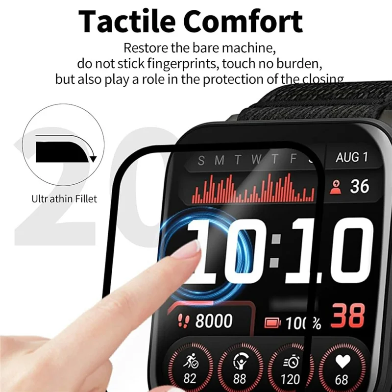 2Pcs For Garmin Venu X1 Watch Film Anti-Scratch PET 3D Smartwatch Screen Protector