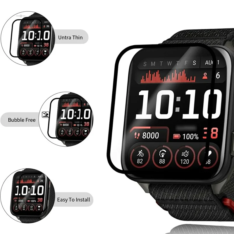 2Pcs For Garmin Venu X1 Watch Film Anti-Scratch PET 3D Smartwatch Screen Protector