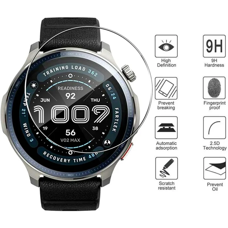 3 Stück Panzerglas Displayschutzfolie für Huami Amazfit Balance 2 - HD Klar Schutzfolie für Smartwatch