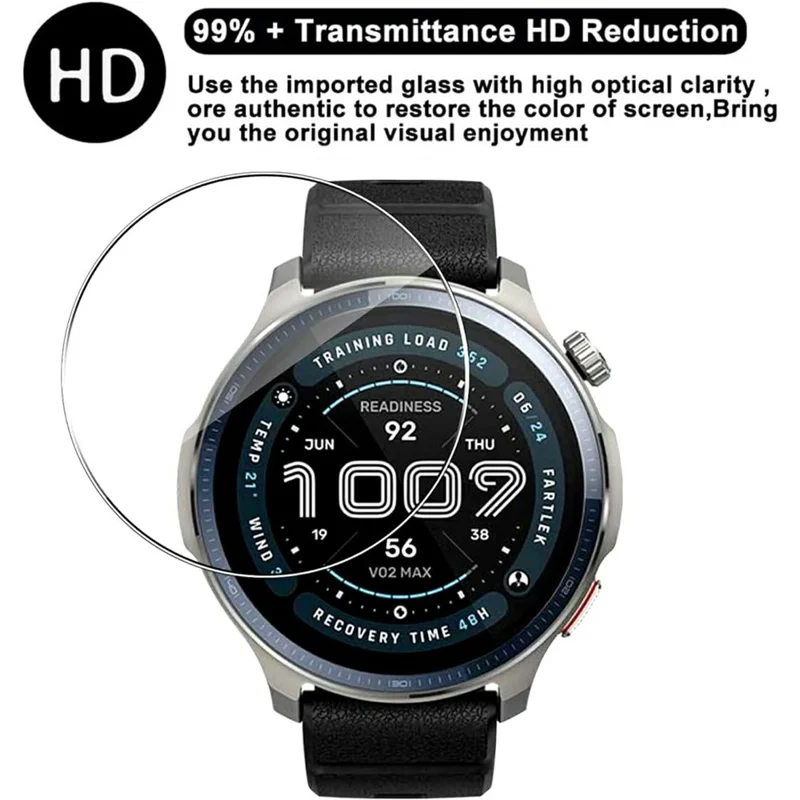 3 Stück Panzerglas Displayschutzfolie für Huami Amazfit Balance 2 - HD Klar Schutzfolie für Smartwatch