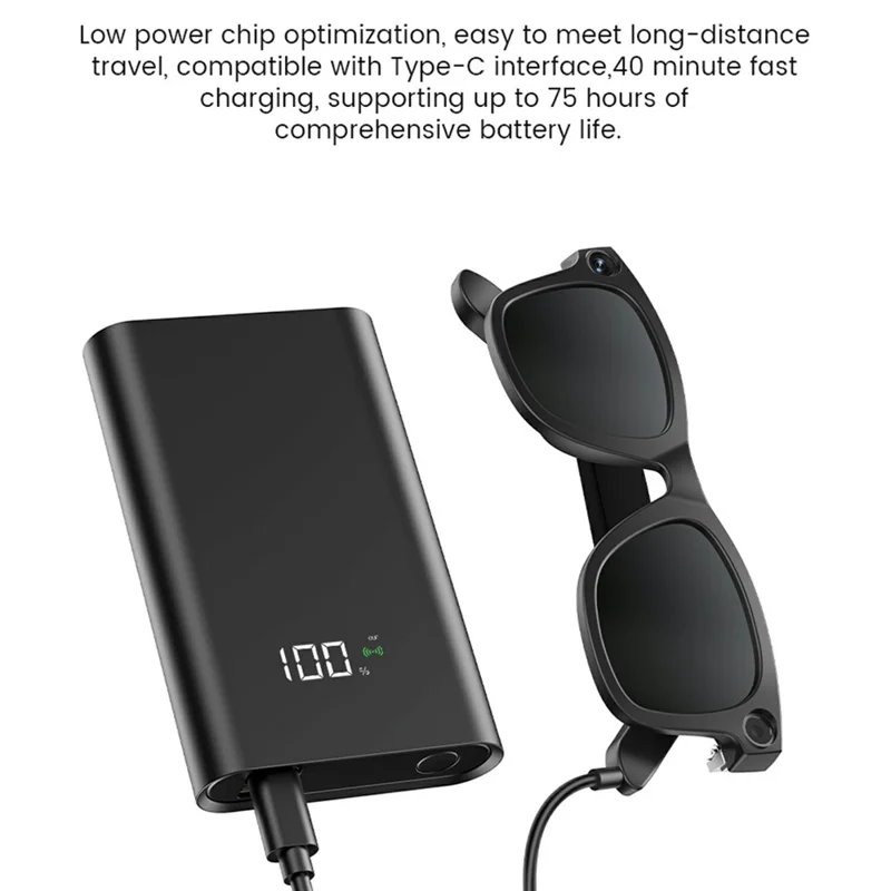 KRETA V41 Pro AI Translation Smart Glasses 8MP Camera Noise Reduction Calling Eyeglasses Built In 32GB Memory