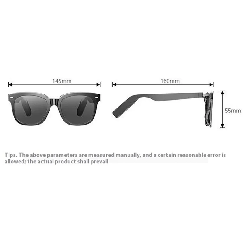 YJ008 Intelligente Audio-Sonnenbrille mit Bluetooth-kompatiblem Lautsprecher, Freisprecheinrichtung, Musikwiedergabe und Sprachassistent