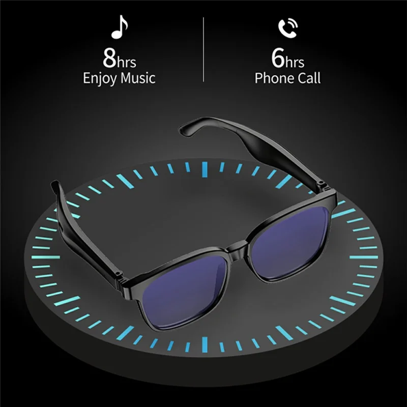 J20E Smart Glasses mit Mikrofon Musikwiedergabe Sprachassistent IPX4 Wasserdicht - Schlichte Brille