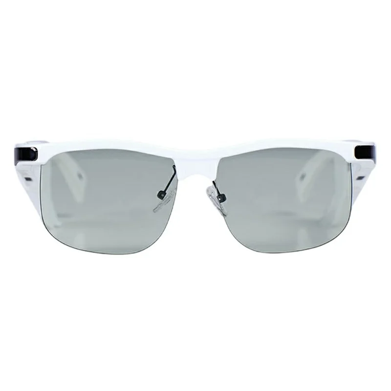 KRETA J21 Pro Smart Glasses Bluetooth-compatible Audio Open Ear Headphones Anti-Blue Light Anti-UV Lens - White