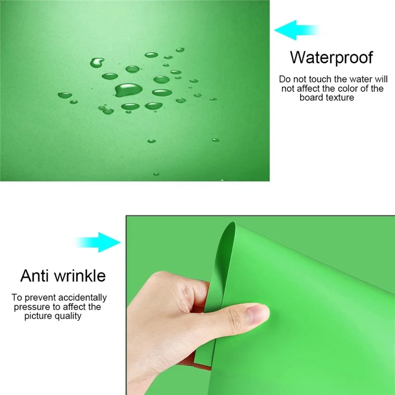 PULUZ PU5200 Photography Background Board 121cm x 58cm Matte  /  Smooth Waterproof Backdrop - Green
