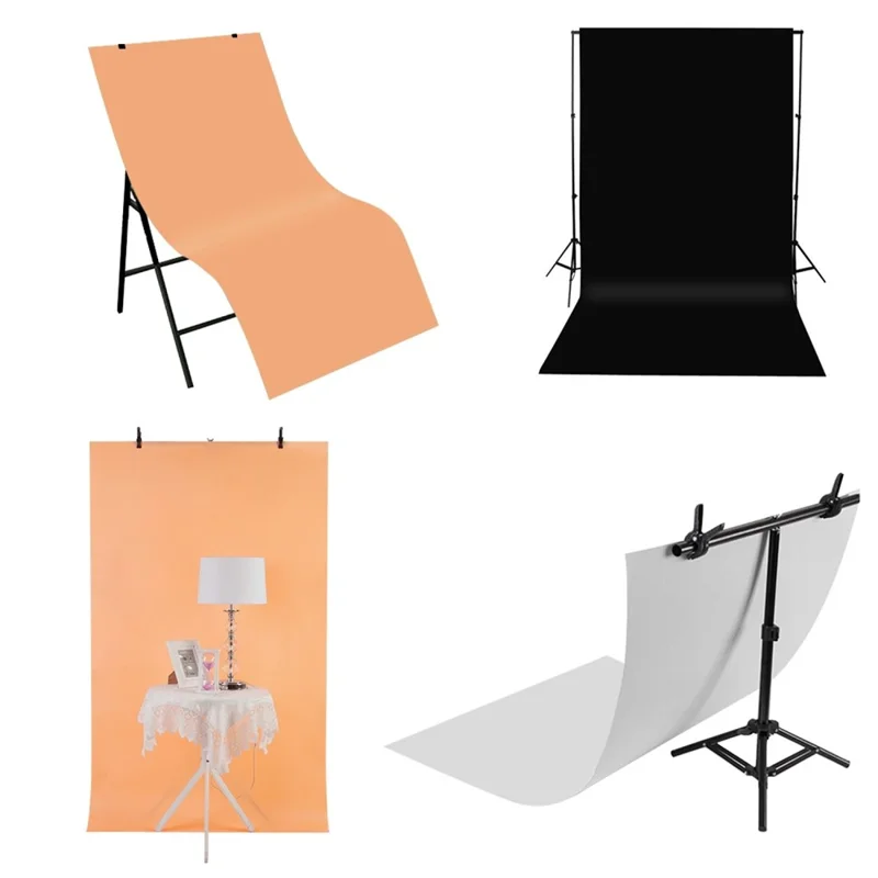 PULUZ PU5321 PVC Photography Background Board 156cm x 80cm Matte  /  Smooth Waterproof Backdrop - Black