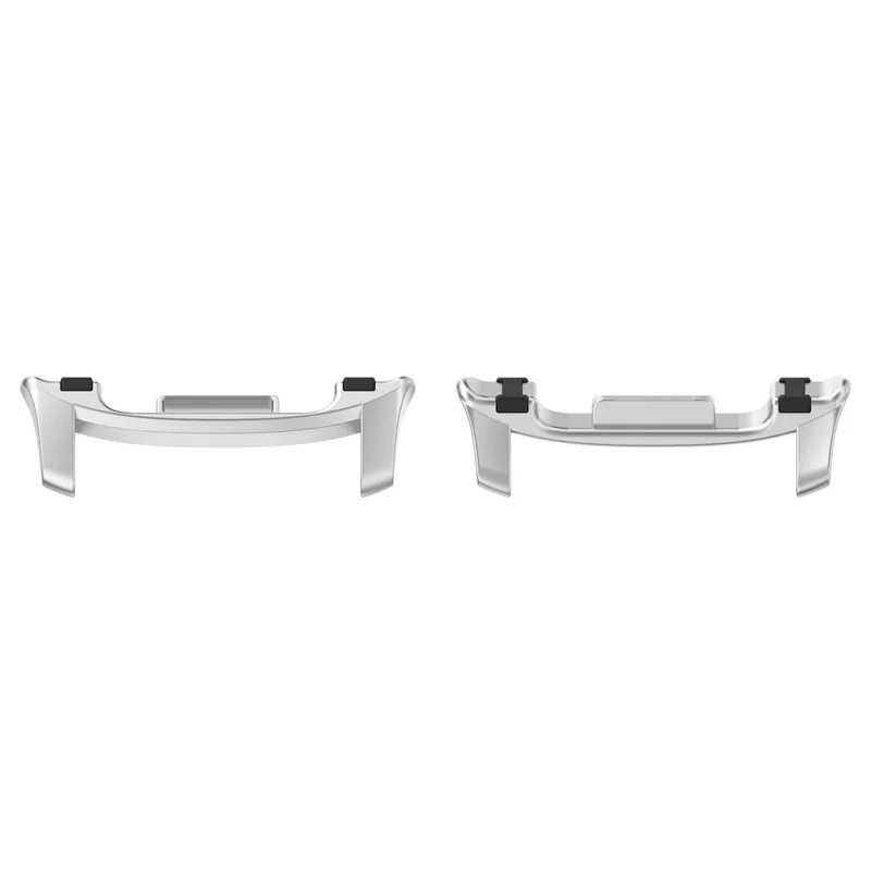 1 Par de Adaptadores de Pulseira de 20mm para Samsung Galaxy Watch8 44mm / 40mm / Watch8 Classic 46mm Conector Metálico com Inserção de Borracha - Prata