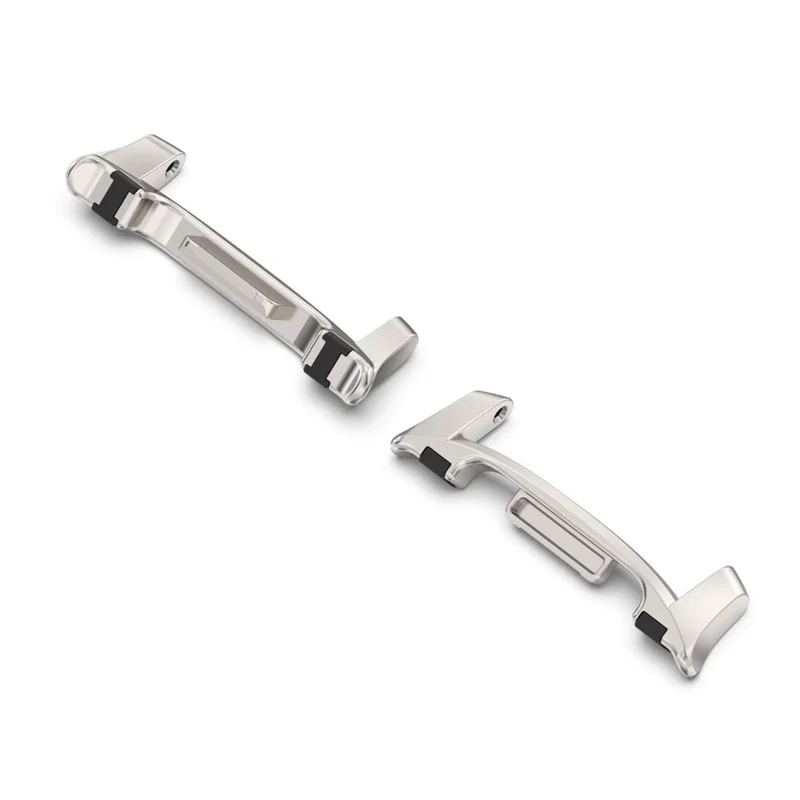 1Pair 20mm Watch Band Adapter for Samsung Galaxy Watch8 44mm / 40mm / Watch8 Classic 46mm Metal Connector with Rubber Insert - Titanium