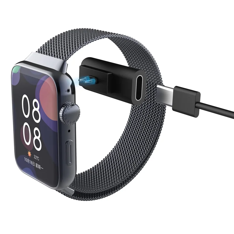 Cargador para Xiaomi Smart Band 10 / 9 / 8 / Redmi Smart Band Pro Adaptador de carga portátil de tipo C - Negro