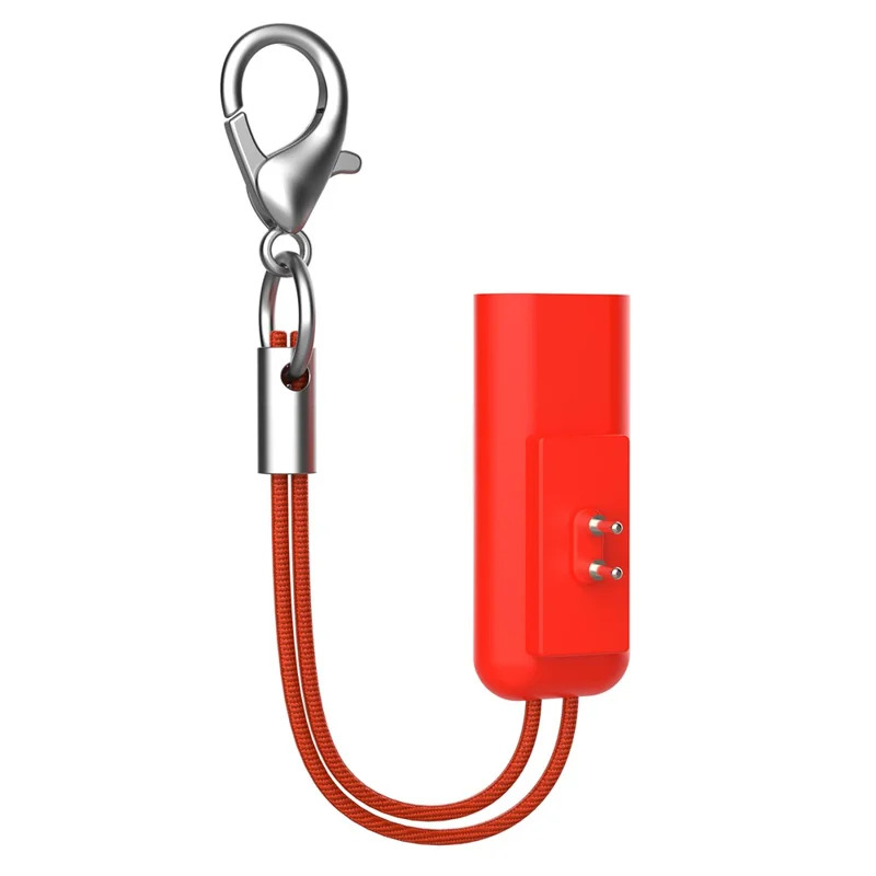 شاحن لسوار شاومي الذكي 10 / 9 / 8 / ريدمي باند برو، محول شحن محمول بنظام Type-C - أحمر