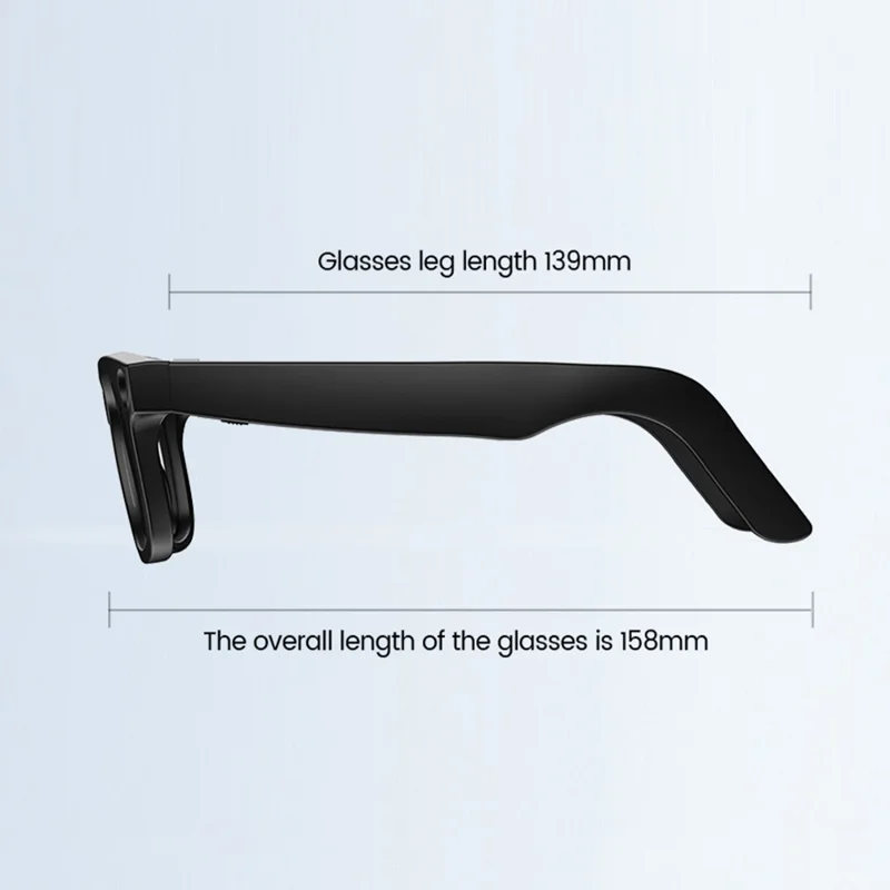 Lunettes intelligentes E02 pour la photographie Appareil photo 8 MP Stabilisation d'image Reconnaissance d'image IA Traduction IA avec double objectif - E02S / 131 mm